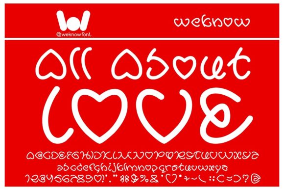 All About Love: A Creative Display Font for Modern Brands