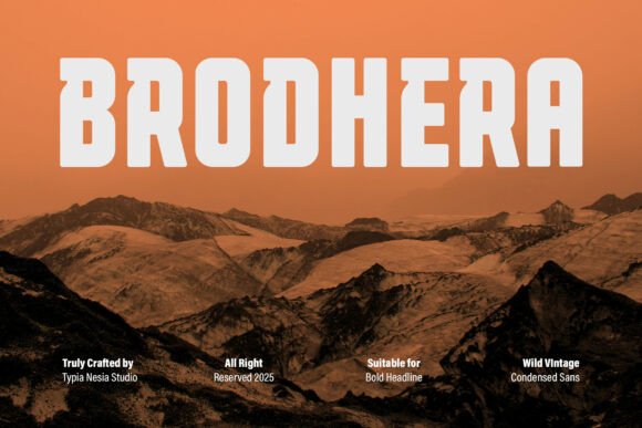 Brodhera: A Vintage Bold Typeface for Modern Brands