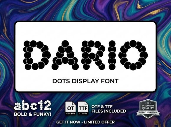 Dario: The Funky Display Font with Vintage Pop-Art Soul