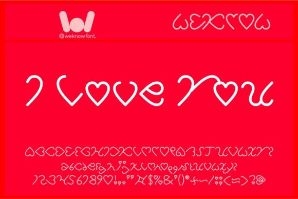 Embrace Romance: The I Love You Display Font for Creative Projects