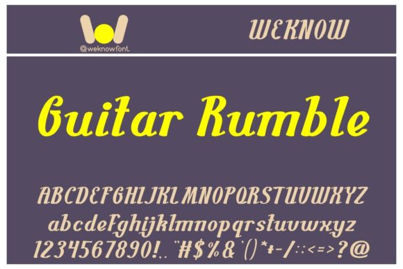Guitar Rumble: The Bold Display Font for Powerful Branding