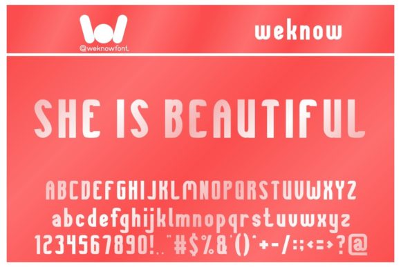 She is Beautiful: A Display Font for Bold Statements