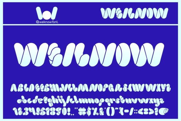 Weknow: A Geometric Display Font for Modern Branding